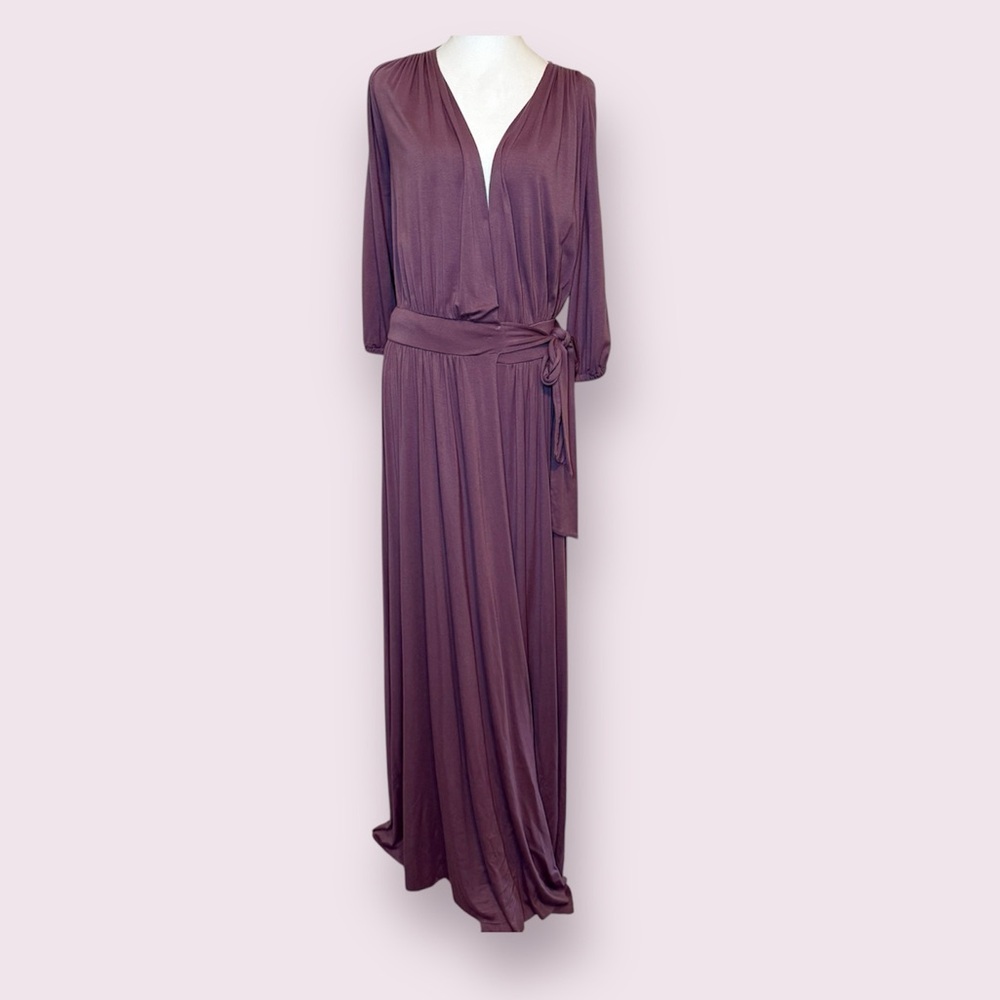 Rachel Pally Long Maxi Caftan Wrap Dress Purple Size Small - Picture 2 of 16